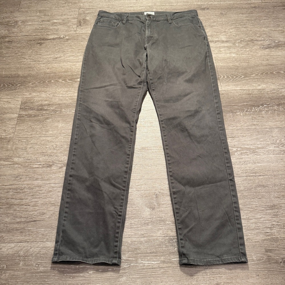 Line of Trade Pants Mens 37x34 Gray Five Pocket Cotton Slim Straight 37x33 Adult